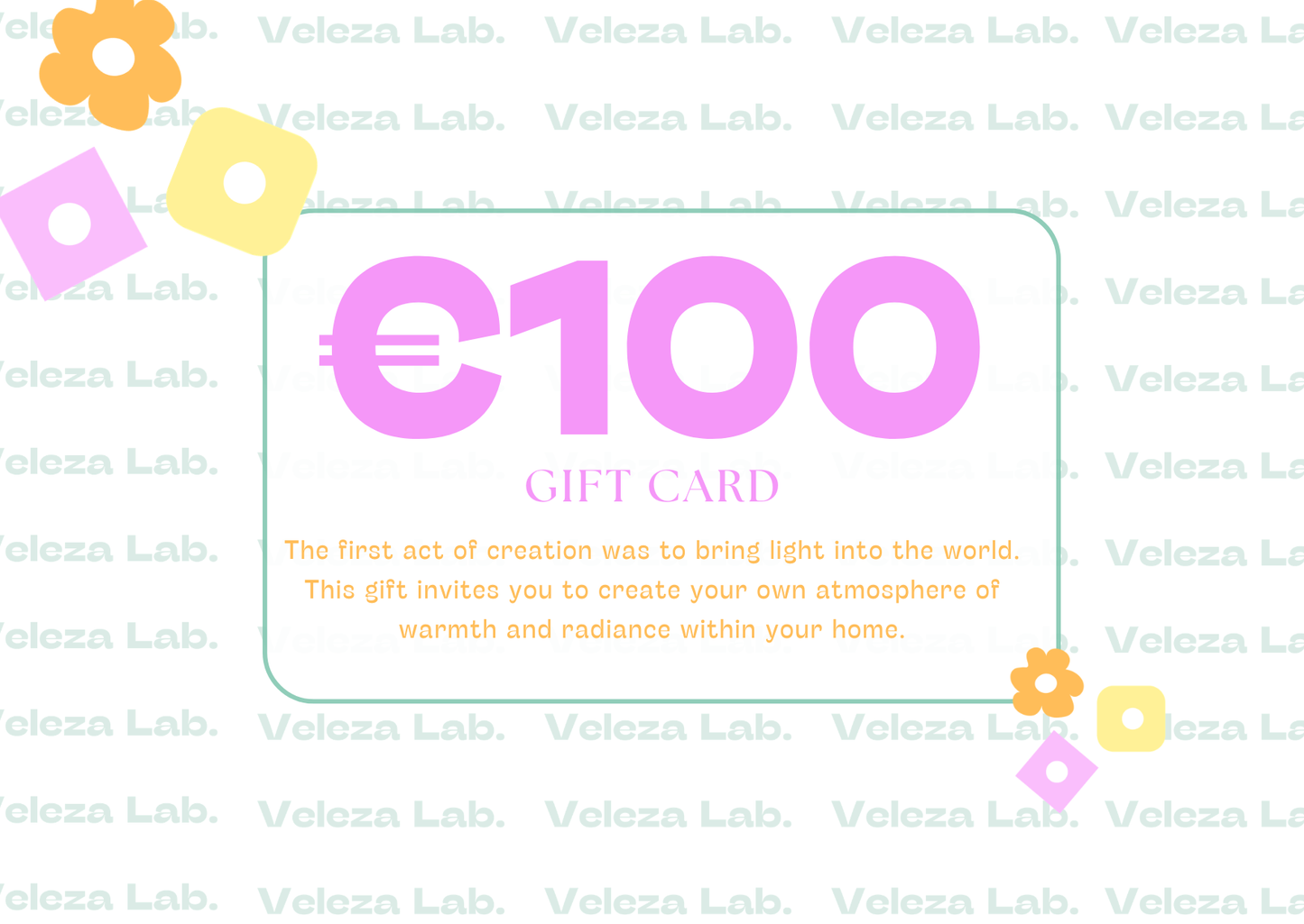Veleza Lab. Gift cards
