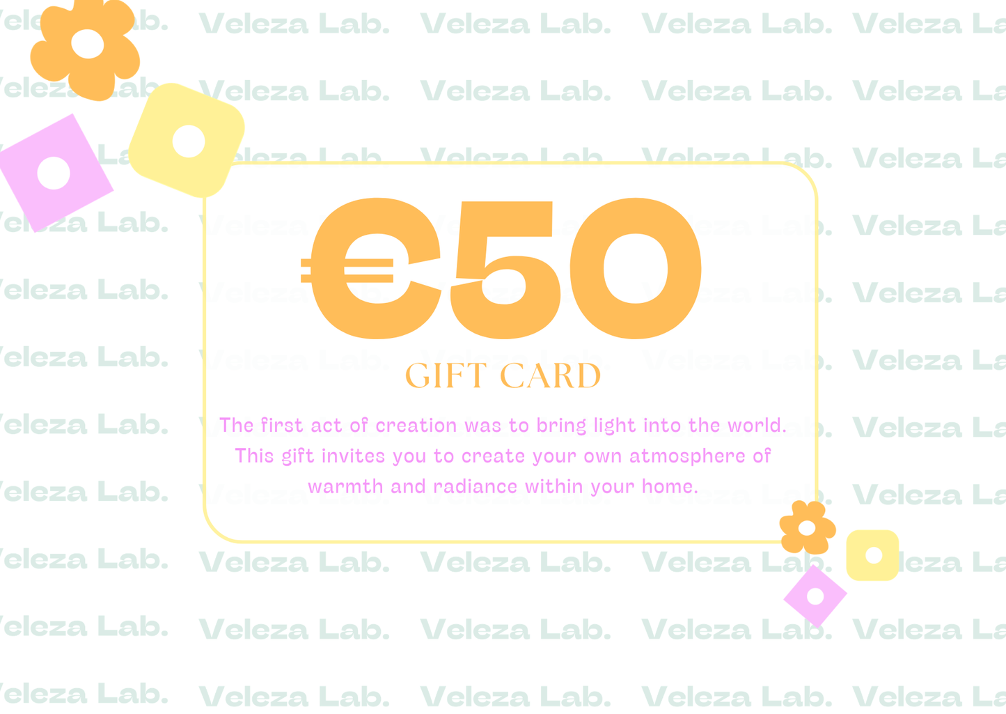 Veleza Lab. Gift cards